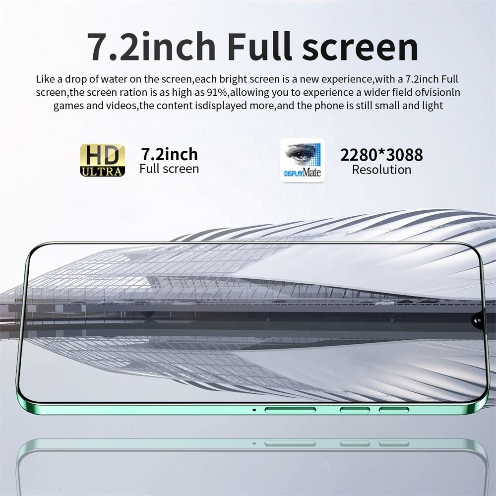 Beautiful Camera 5g Smartphone 7.2inch 48mp+72mp Mobile Phone Android 3g&4g Smart Phone